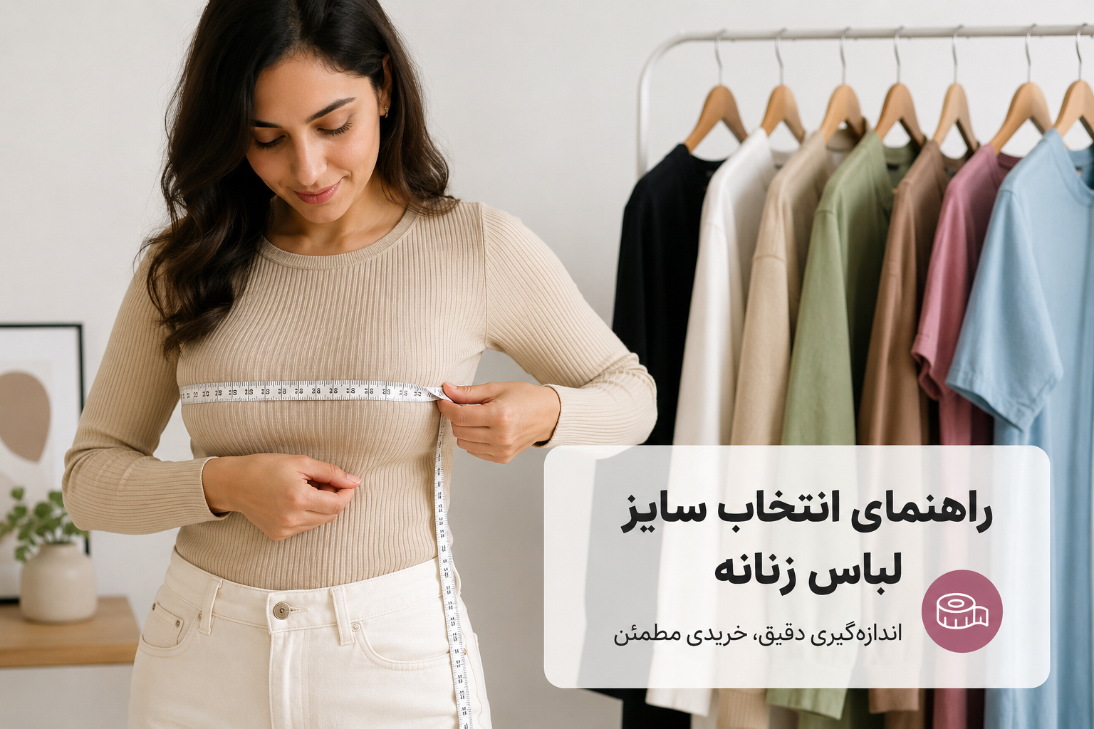 راهنمای کامل انتخاب سایز لباس زنانه برای خرید اینترنتی
