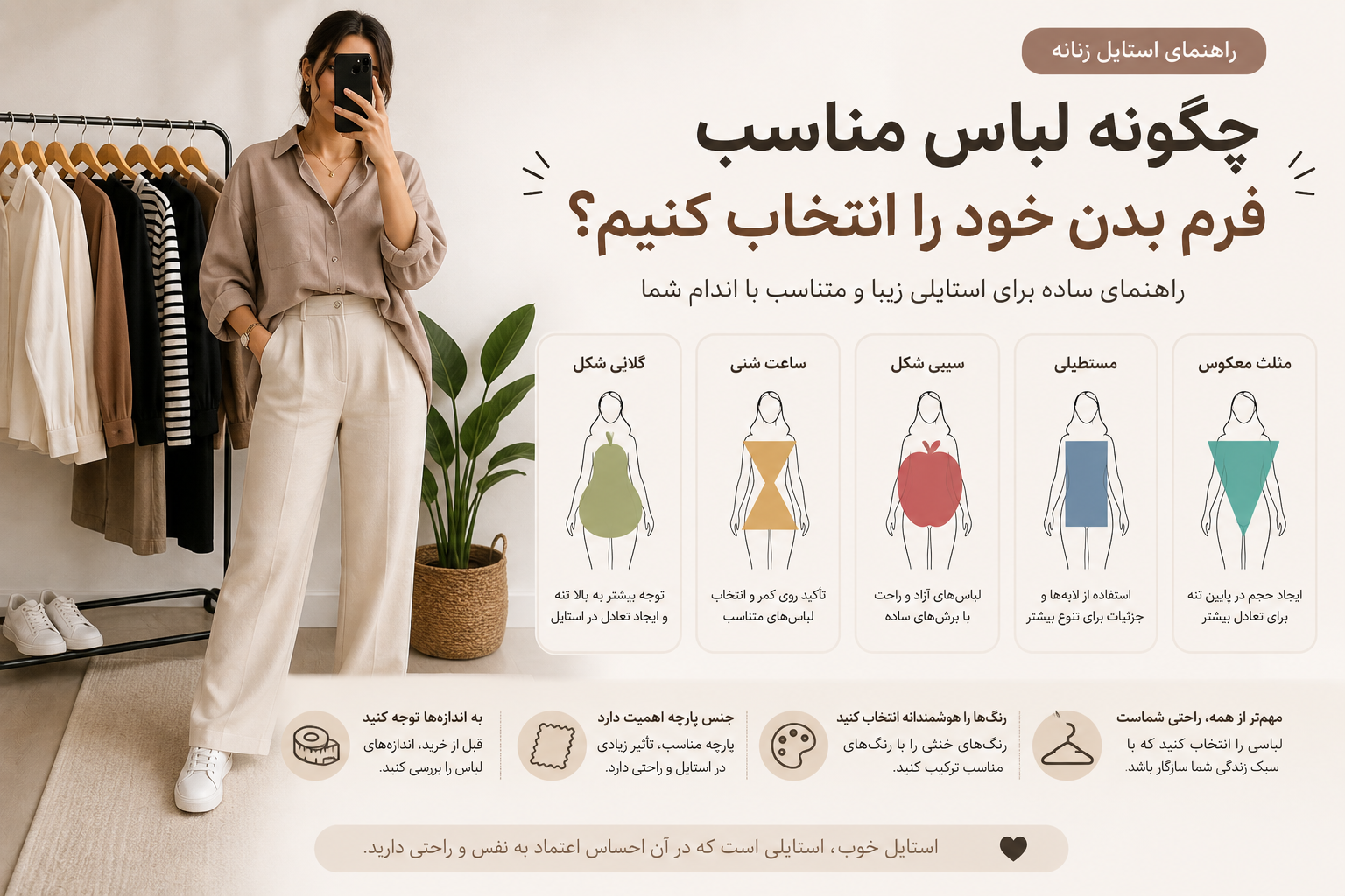 چگونه لباس مناسب فرم بدن خود را انتخاب کنیم؟