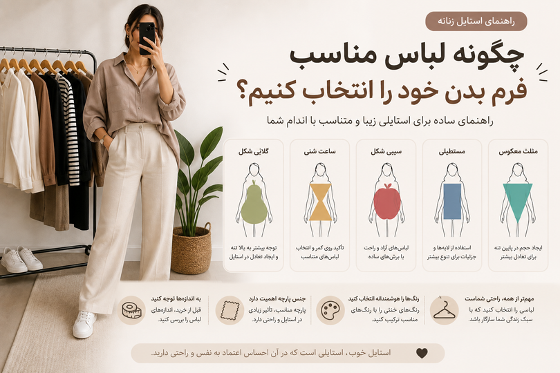 چگونه لباس مناسب فرم بدن خود را انتخاب کنیم؟