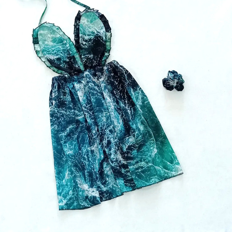 پیرهن زنانه طرح دریا