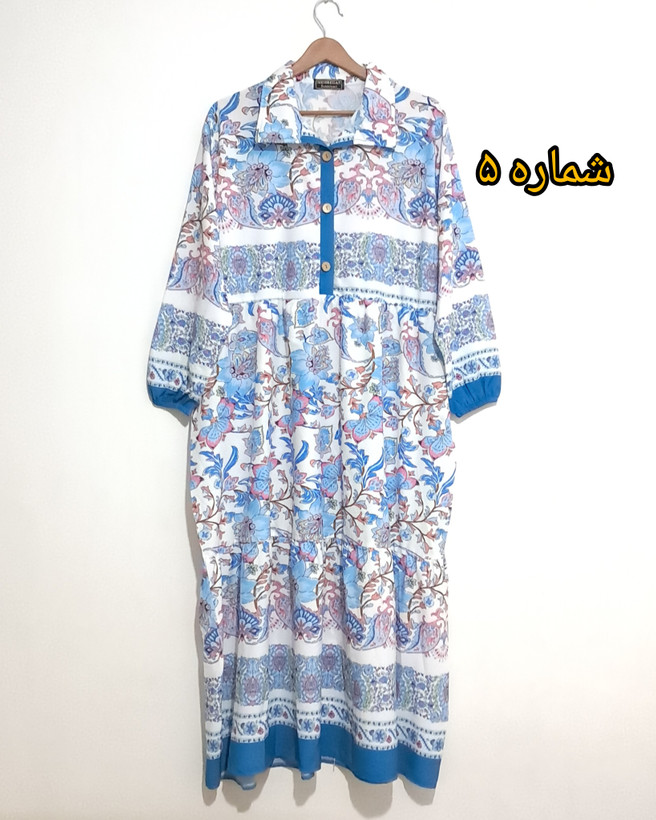 پیراهن زنانه ساحلی دکمه دار