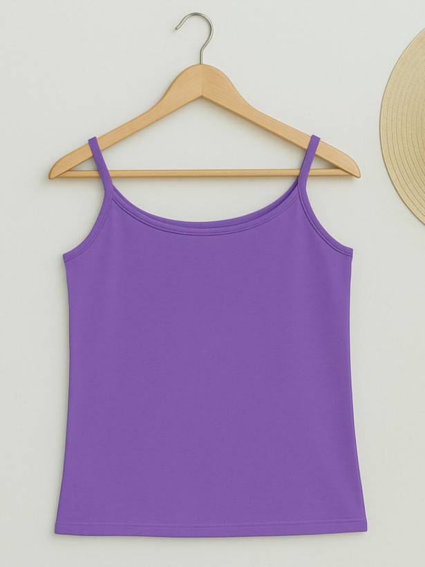 تاپ بندی زنانه اسپان رنگ بنفش ، سبک، راحت و مناسب استایل تابستانی