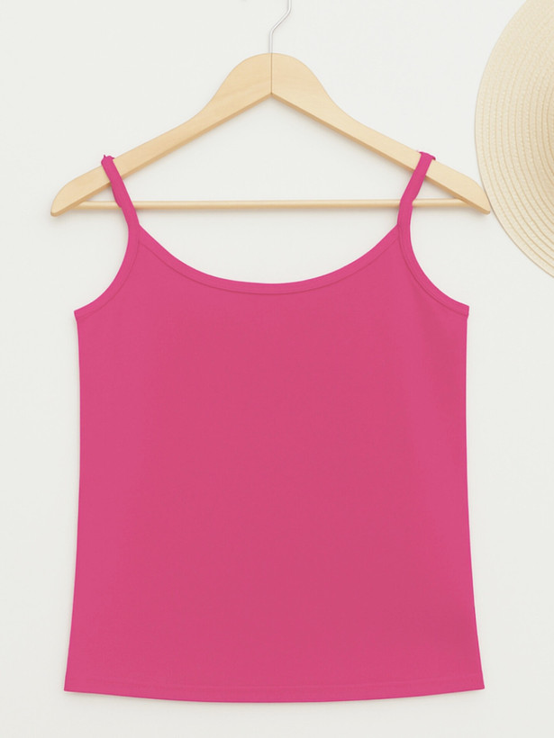 تاپ بندی زنانه اسپان رنگ صورتی با طراحی سبک و مناسب روزهای گرم