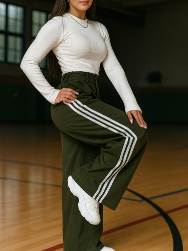 تصویر شلوار زنانه فول بگ کتان پاییزه شیک و راحتی قد 115 سایز 38 الی 4۴