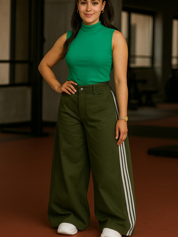 کراپ یقهاسکی سبز با فرم جذب و لطیف، انتخابی شاد و طبیعی برای استایل روزمره.