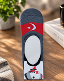 جوراب کالجی نخی با طراحی پرچمی